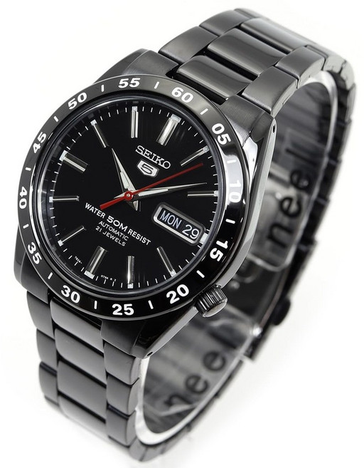 세이코 SEIKO5 오토매틱 메탈시계 블랙 SNKE03K1
