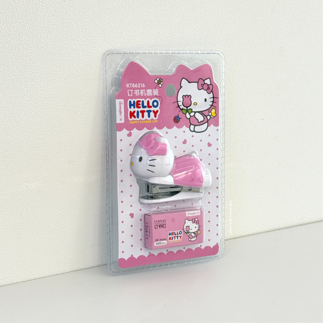산리오 헬로키티 미니 스테이플러 캐릭터 호치키스, 1개, 분홍