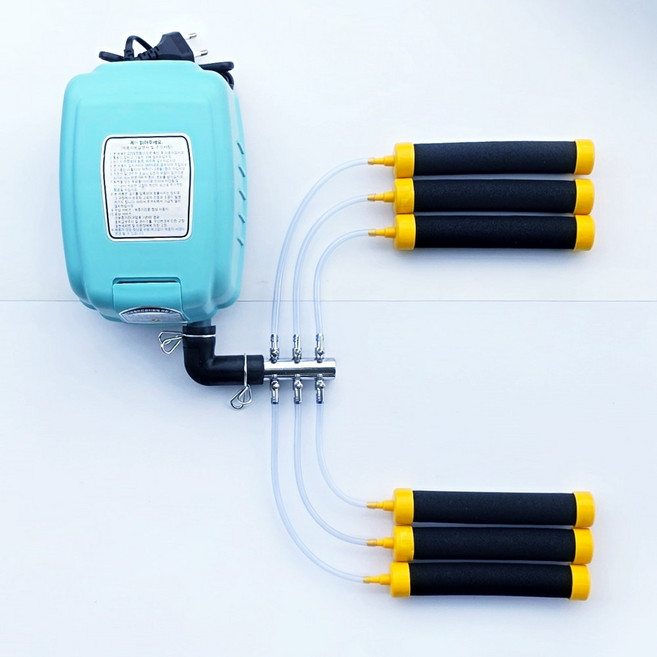 제피로스 ZP-25 브로와 + 6분지 + 호스 18M + 유니온분사기 중6개 기포발생기 기본세트 (활어수조 산소공급장치 축양장 산소공급장치), 1개