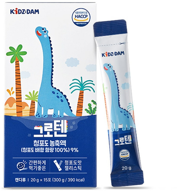키즈담 그로텐 어린이 성장기 영양제, 1개, 15회분