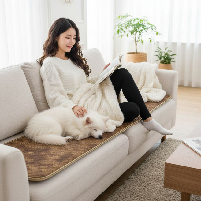 3H한일온열기 탄소 그래핀 EMF 퀼팅 3인 4인 병원용 미니 전기방석 쇼파 온열 싱글 매트 장판 요, 샤인퀼팅3인방석, 50*140cm