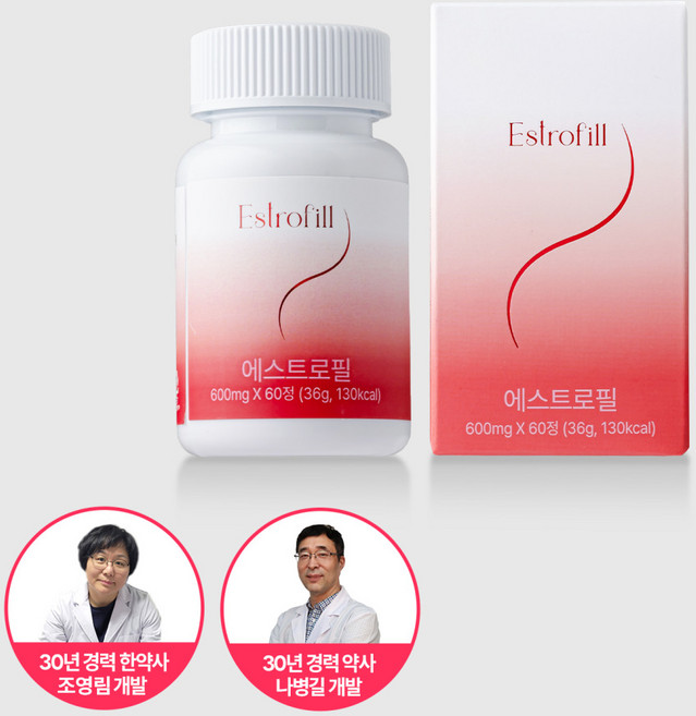 에스트로필 Estrofill 천연여성호르몬 DHT억제 특허성분 비오틴 맥주효모, 1박스, 60정