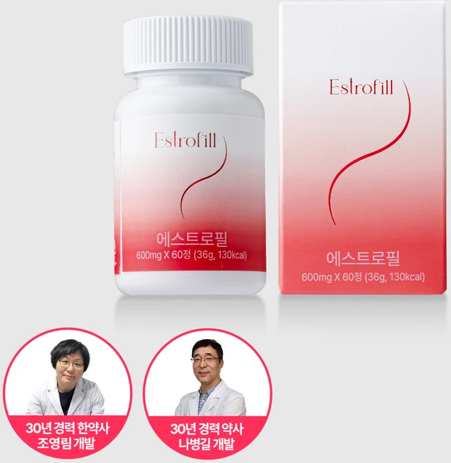 에스트로필 Estrofill 천연여성호르몬 비오틴 맥주효모 DHT억제 특허성분, 1박스, 60정 - 쿠팡