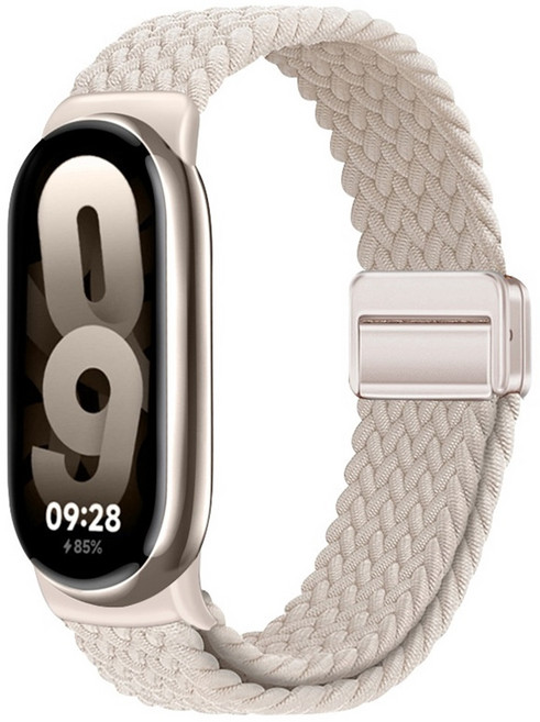 Sujunex 샤오미 미밴드8 9 10호환 일반형 브레이드 솔로루프 길이조절 나일론 스트랩 140mm-200mm, 별빛, 1개