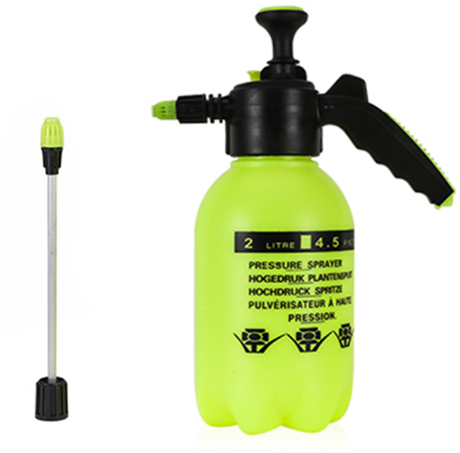[1+1] 공기압축식 고압분무기 2리터 대용량(긴 노즐 포함), 형광그린, 2개