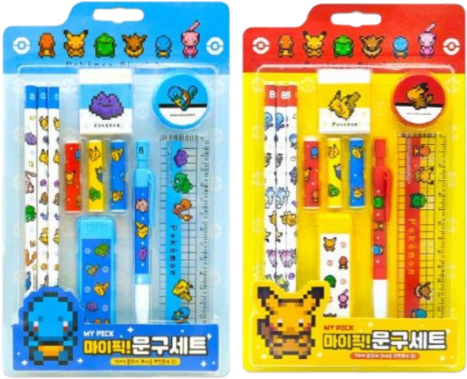 [26신상] 포켓몬 포켓몬스터 마이픽 문구세트 2종, 1세트, 블루+옐로우