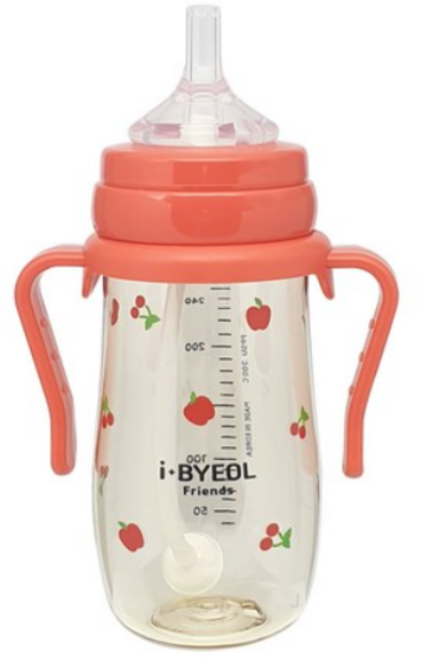 아이별프렌즈 국내 제조 PPSU 애플체리 추 유아 빨대컵, 270ml, Apple Cherry (레드), 2개