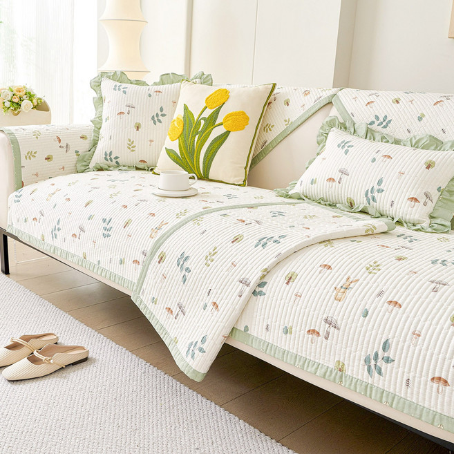 코차이 사계절 100% 순면 부드러운 논슬립 쇼파패드/매트