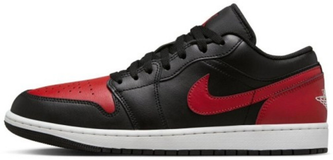 나이키 운동화 남여공용/에어 조던 1 로우 M - 블랙:서밋 화이트:바시티 레드 / 553558-067-jm