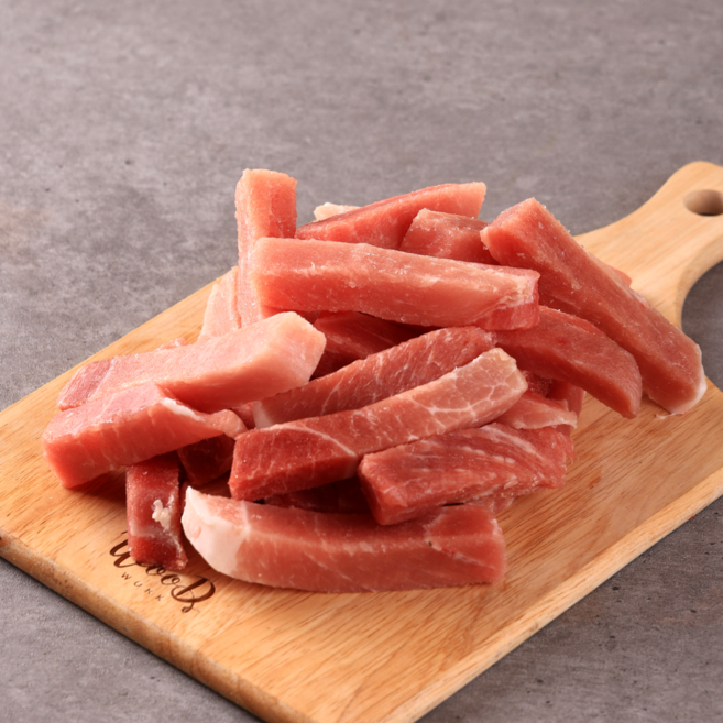 최고기나라 돼지고기 한돈 1등급 뒷다리살 탕수육 탕수육용 고기 2kg, 1개