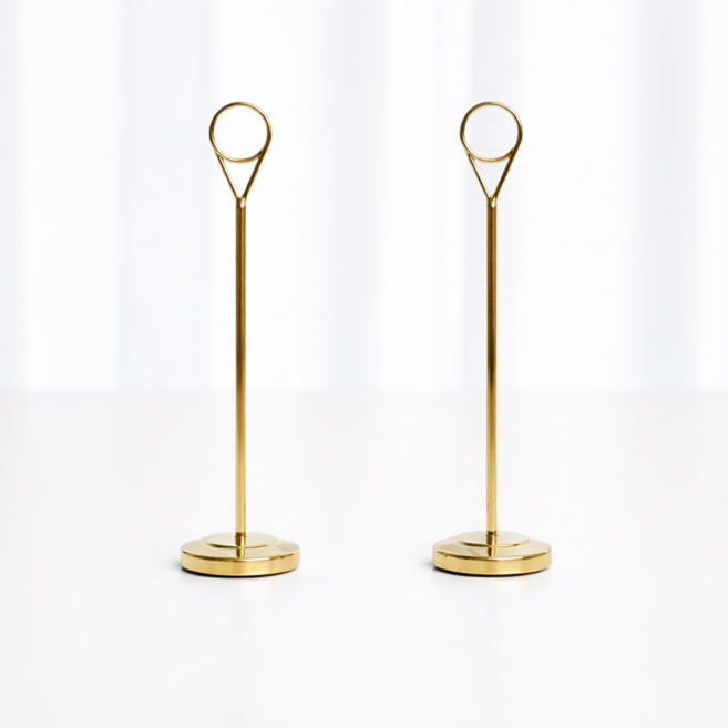 메탈쇼클립 가격표꽂이 메모홀더, 2개, 골드(대)