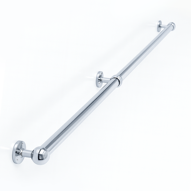 녹슬지않고 튼튼한 스텐304 계단손잡이 복도 계단난간대 핸드레일 30cm ~ 5M, 스텐, 1세트