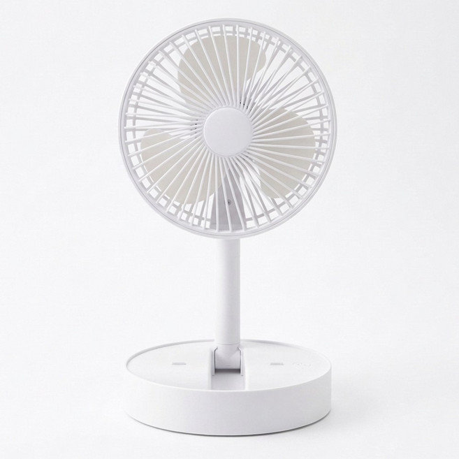 윈디제로2 접이식 무선 탁상용 선풍기 캠핑 미니 무소음 서큘레이터, 화이트