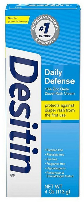 Desitin DAILY 데일리 Defense 아기 크림 산화아연 함유 저자극성 염료 프탈레이트 및 파라벤 프리 118.3ml(4온스), Desitin DAILY 데일리 Defense 아기 크