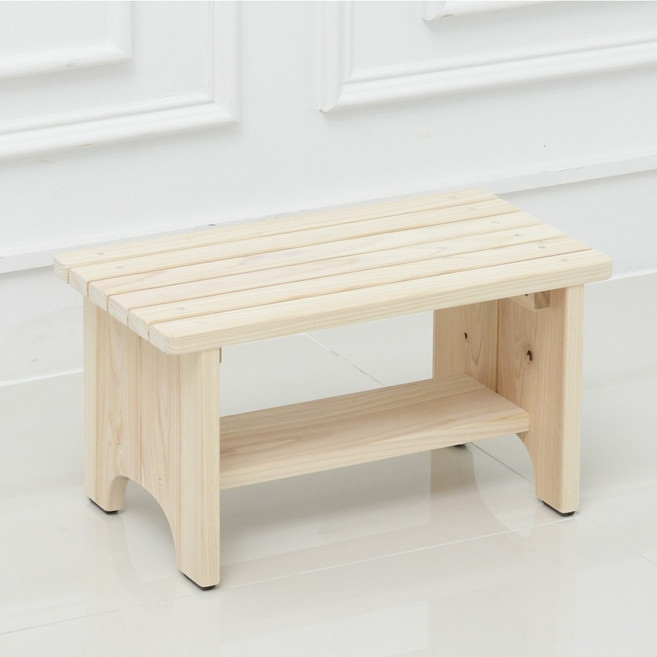 더복 물빠짐 좋은 편백나무 히노끼 목욕 욕실 의자 가로 45센티, 1개