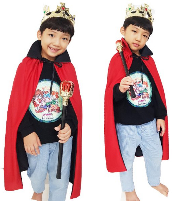 임금님 왕자 왕놀이세트 왕관 지휘봉 망토 할로윈의상 코스프레 코스튬 생일잔치 연극 크리스마스선물 어린이날선물