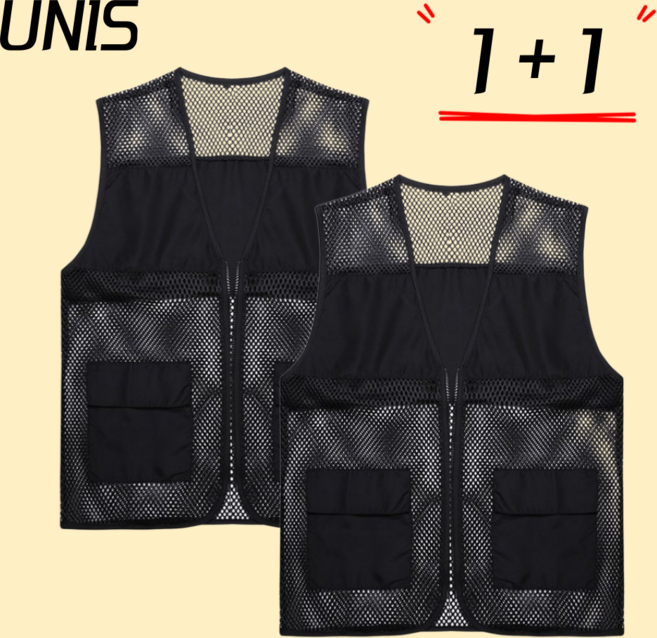 UNIS 쿨조끼 여름 작업 망사조끼 1+1