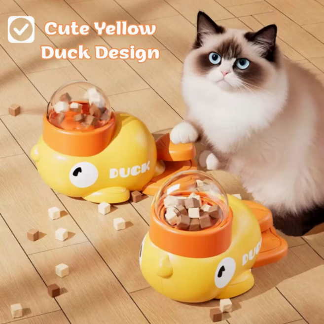 샤인월드 노란오리 펫 간식 디스펜서, 3개, 노랑