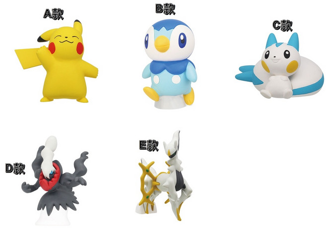 T-ARTS 精靈寶可夢公仔 神奧篇 阿爾宙斯 達克萊伊, 1個, 整套(金額600，數量下5)2D050