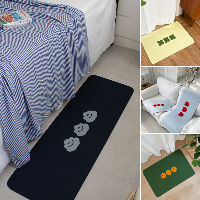 그레이북 규조토 스마일리 스텝매트, 미스터에그, 1개