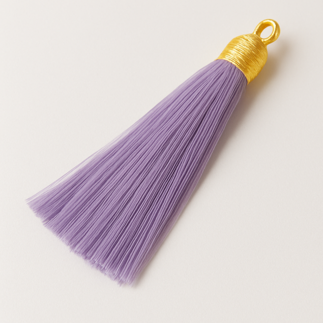 잇츠K 골드캡 실크 태슬 / 전통 포장 매듭 장식, 20개, 보라색