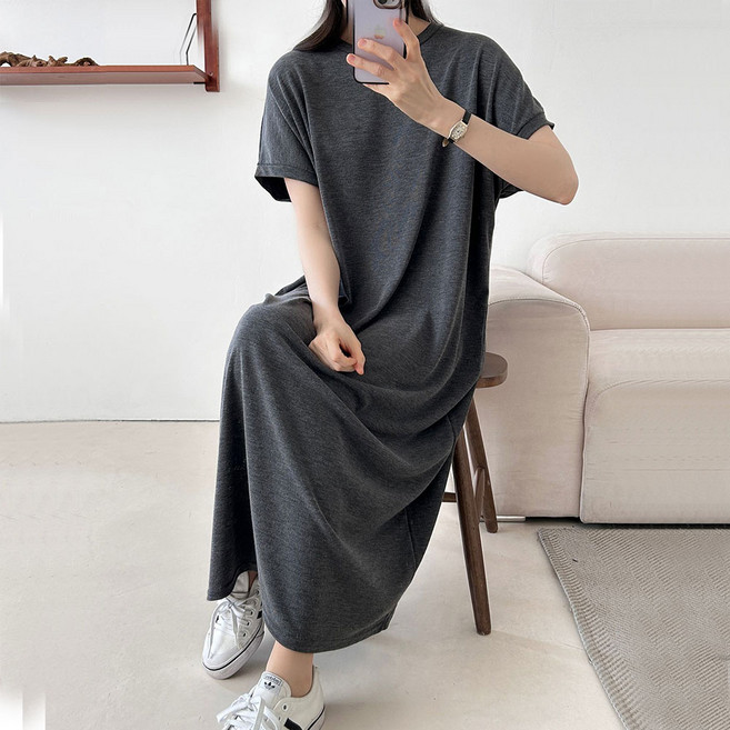 오브치치 여성 빅사이즈 살랑 냉감 오버핏 가오리 원피스 데일리룩 홈웨어