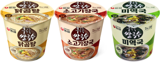 농심 후루룩 쌀국수 세트-[닭곰탕73g+소고기장국73g+미역국74g], 1세트, 220g