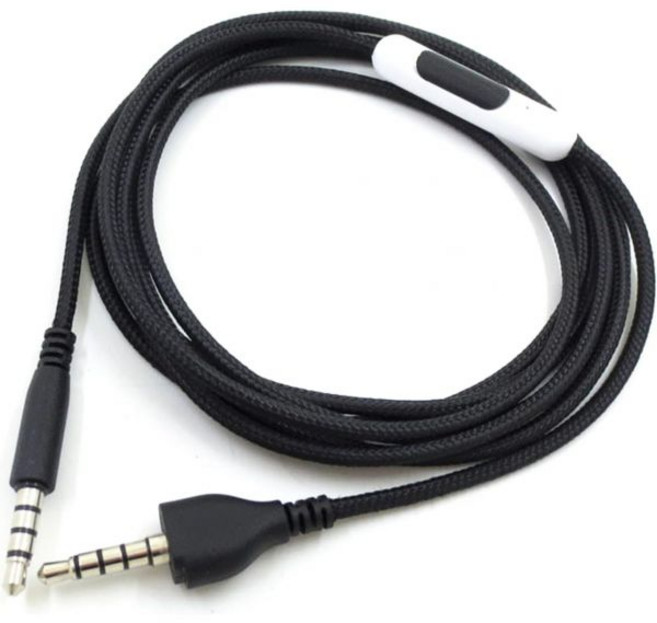 11964334 헤드폰 연장선 코드 연결선 Alienware AW920H 헤드셋 예비 부품용 오디오 케이블 교체, 하얀색