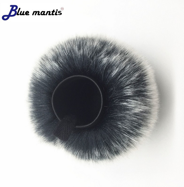 호환 블루 맨티스 야외 인공 모피 바람 마이크 커버 머프 윈드 스크린 슬리브 실드 Tascam Dr40 용 데드 캣, [01] 번들 1, 02 Black and White