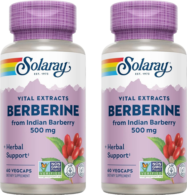 솔라레이 버베린 500mg 베지 캡슐, 2개, 60정