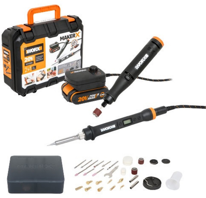 WORX 威克士 Maker-X系列 WX988 20V 調速刻磨機/電磨筆組合, 1個