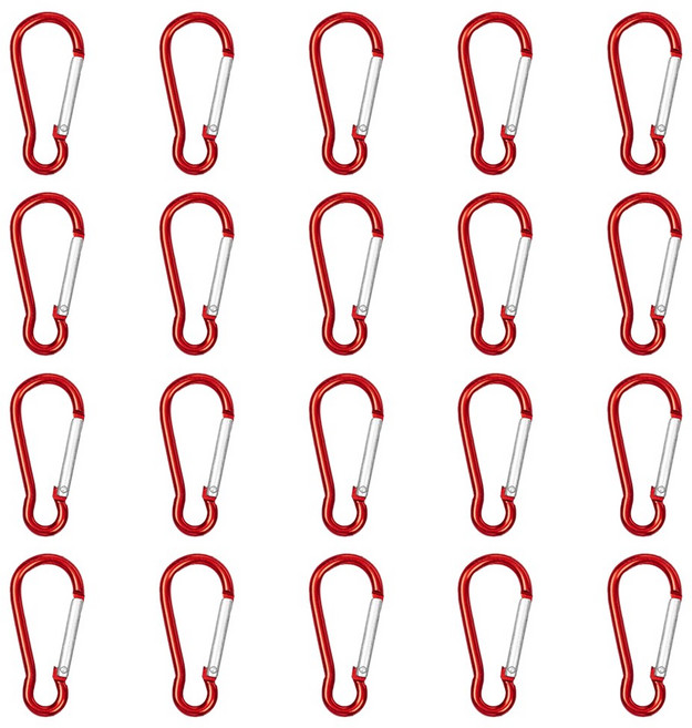 카라비너 B타입 2호, 20개, 레드