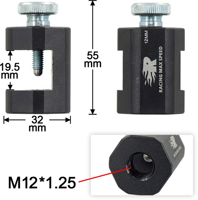 알루미늄 범용 엔진 도구 점화 10MM 12MM 스파크 GAPPER GAP SPARKPLUG PER 14MM 플러그 코인, M12 With Coin, 1개