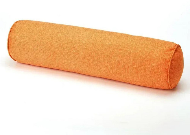 긴 베개 내부 원형 바디 쿠션 패드 직사각형 수면 낮잠 베개 모조 코튼 린넨 쿠션 홈 침실 액세서리, 15x15x40cm 1pcs, 주황색