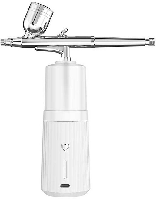 나노 산소 주입식 미스트기 360kpa 고압 주입식 수분공급기 피부 관리 홈케어 미니 휴대용, 흰색