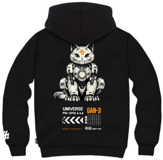 간쓰리 보그키튼 국내생산 기모 후드티