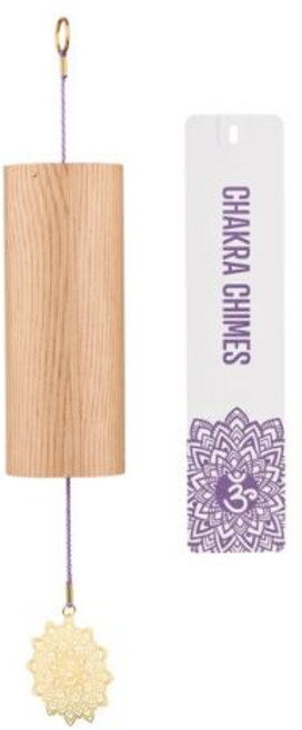 크리스탈싱잉볼 차크라 차임 자연 대나무 바람 명상 코드 윈드벨 야외 정원 파티오용 홈 인테리어 휴식, Crown