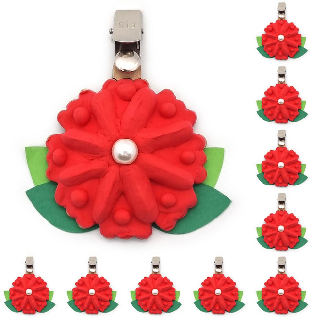 DIY모아 클레이 카네이션브로치만들기x10개 어버이날 선물 가정의달, 1개