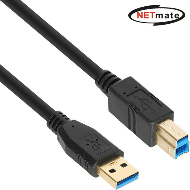 강원전자 넷메이트 NM-UB310BKZ USB3.0 AM-BM 케이블 1m (블랙), 1개
