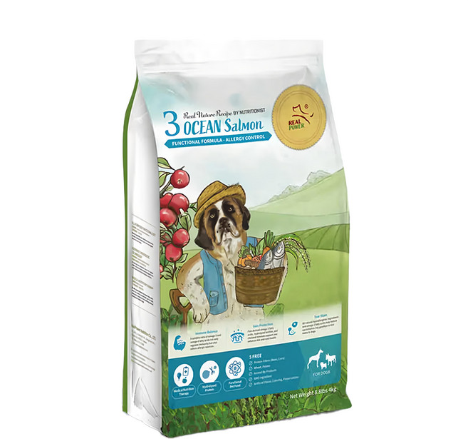 REAL POWER 瑞威 全犬3號 乾飼料, 海洋魚貝, 4kg, 1袋