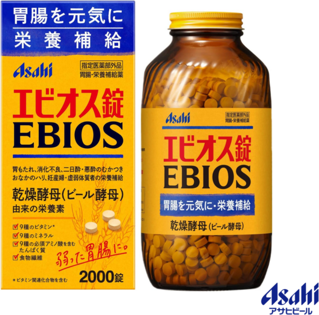 아사히그룹 에비오스정2000 효모위장건강기능식품 일본직송