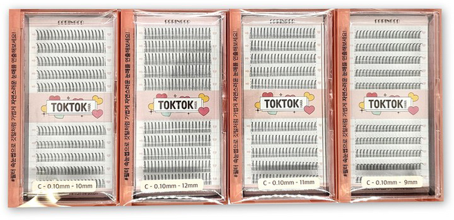 코링코 톡톡하라 필터 속눈썹 200p (9mm), 블랙 9mm, 1개