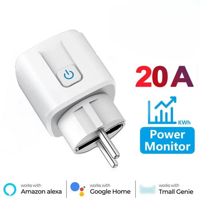 스마트 소켓 와이파이 플러그 전원 모니터링 타이밍 기능 음성 제, 1개