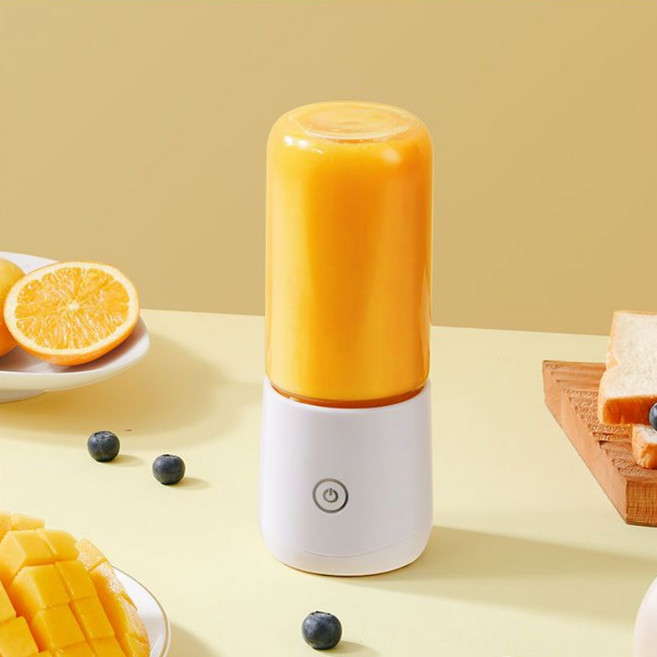 과일착즙기 소형 믹서기 휴대용 가정용 주스 컵 4가지 색상, 화이트