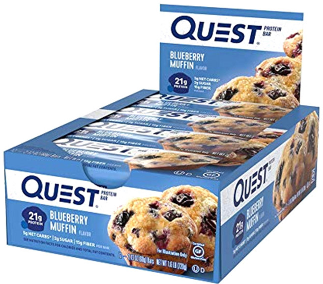 QUEST NUTRITION 高蛋白能量棒 藍莓瑪芬口味, 12條, 60g