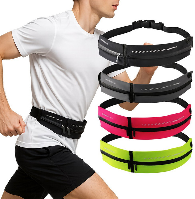 블랑세나 초경량 조깅 방수 러닝 2포켓 힙색 허리 플립벨트