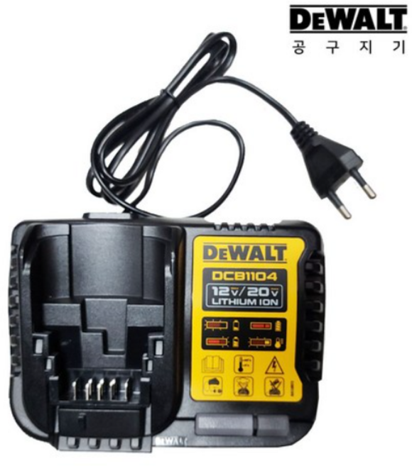 3위 - 디월트 고속 리튬이온 충전기 12V~20V 4.0A DCB1104-KR, 1개