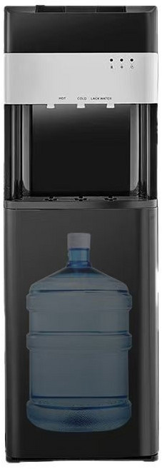 東日家電 製冷立式飲水機 冷熱冰溫熱三用 辦公室家用 下置水桶, 黑色, 1個, 1L