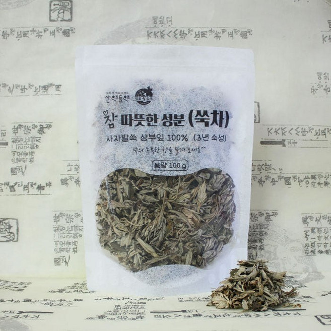 산애들애 쑥상부잎 100g(쑥차용) [원산지:국산(인천광역시 강화군)], 100g, 1개, 1개입