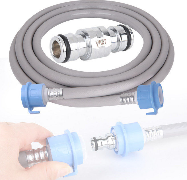 국산 원터치 연장용 PVC 세탁기호스 5M, 1개, 블루